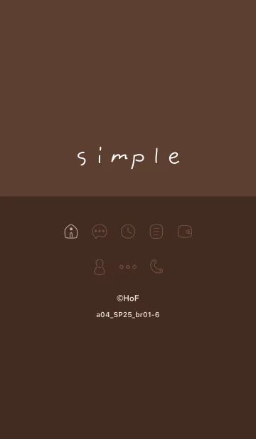 [LINE着せ替え] a04_25_ブラウン1-6の画像1