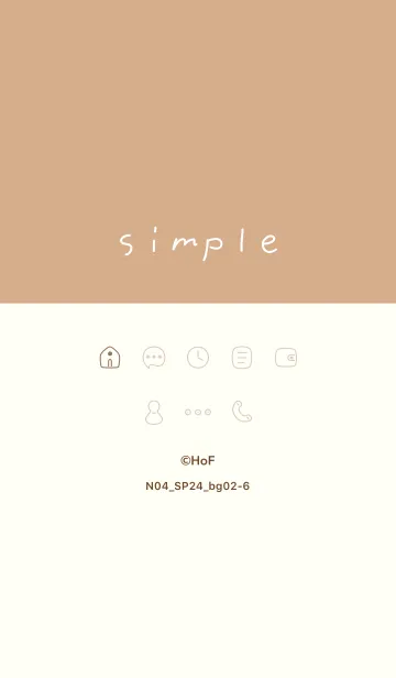 [LINE着せ替え] N04_24_ベージュ2-6の画像1