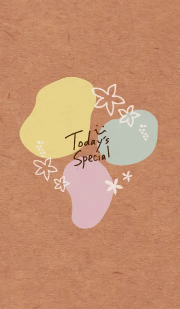 [LINE着せ替え] 有機的な丸と花 カラフル2の画像1