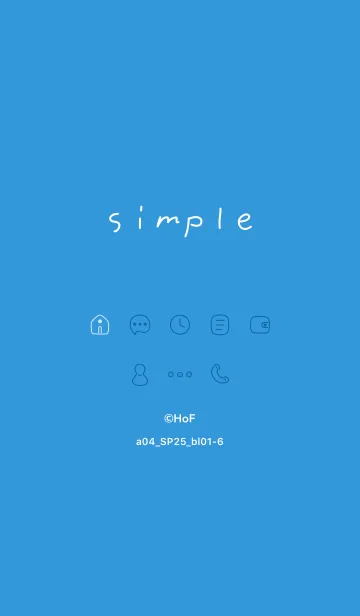 [LINE着せ替え] a04_25_ブルー1-6の画像1