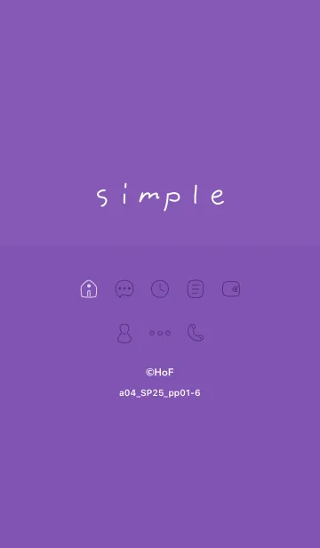 [LINE着せ替え] a04_25_パープル1-6の画像1