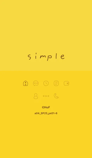 [LINE着せ替え] a04_25_イエロー1-6の画像1