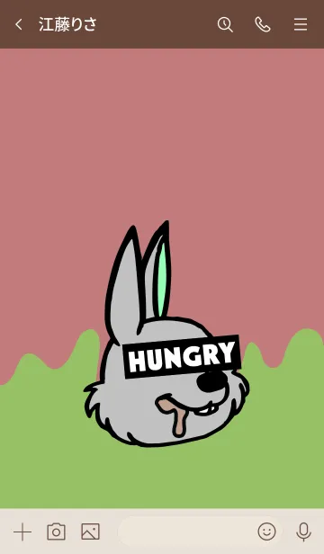 [LINE着せ替え] ハングリー ラビット 030の画像3