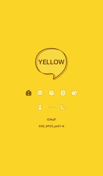 [LINE着せ替え] 506_25_イエロー1-6の画像1