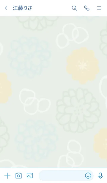 [LINE着せ替え] お花と白い輪21の画像3