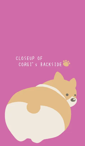 [LINE着せ替え] コーギーのおしりの着せかえ ピンクの画像1