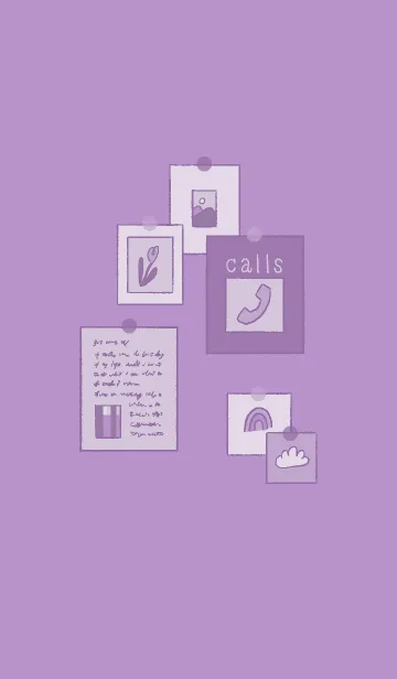 [LINE着せ替え] 壁に貼った紙 - 夜 -の画像1