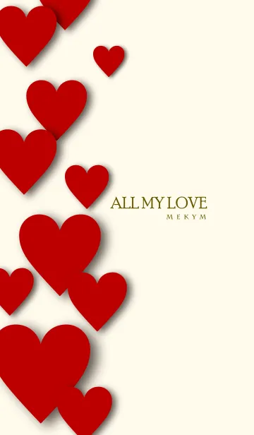 [LINE着せ替え] ALL MY LOVE -RED HEART- 14の画像1