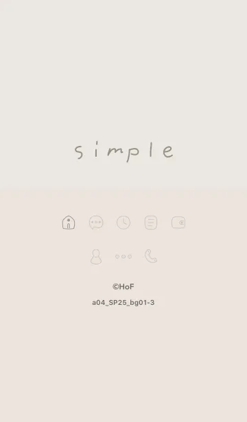 [LINE着せ替え] a04_25_ベージュ1-3の画像1