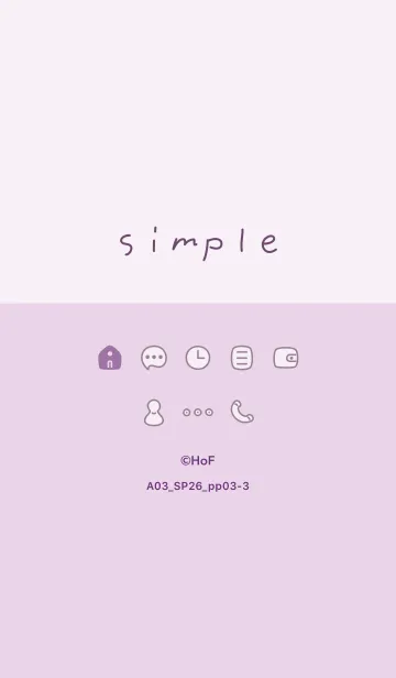 [LINE着せ替え] A03_26_パープル3-3の画像1