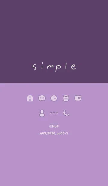 [LINE着せ替え] A03_26_パープル5-3の画像1