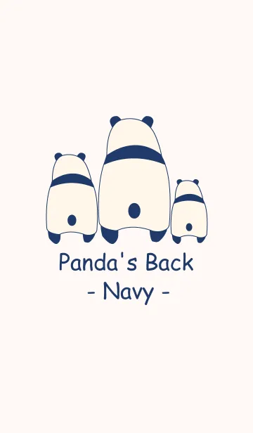 [LINE着せ替え] Panda's Back -Navy 2-の画像1