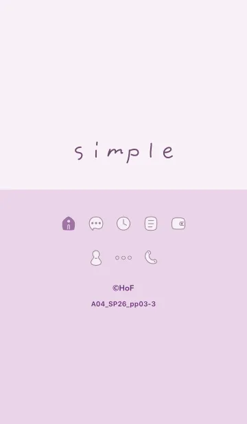 [LINE着せ替え] A04_26_パープル3-3の画像1