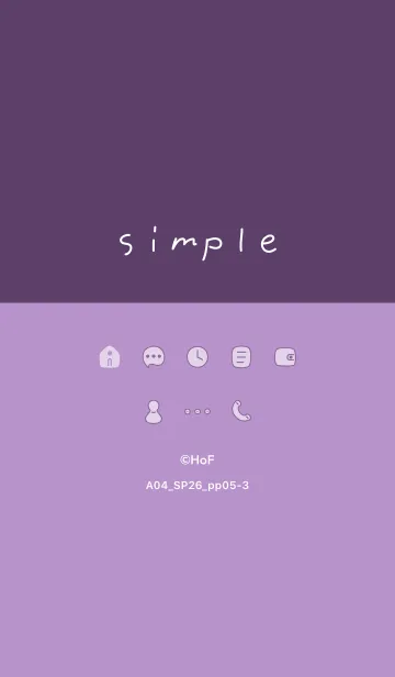 [LINE着せ替え] A04_26_パープル5-3の画像1