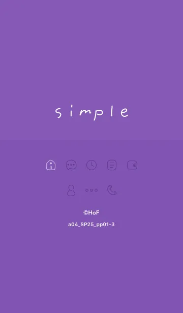 [LINE着せ替え] a04_25_パープル1-3の画像1