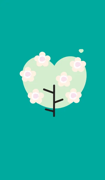 [LINE着せ替え] Lovely heart tree with lovely flower 77の画像1