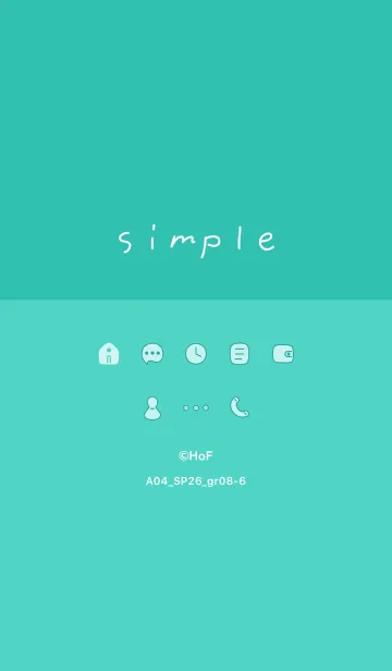 [LINE着せ替え] A04_26_グリーン8-6の画像1