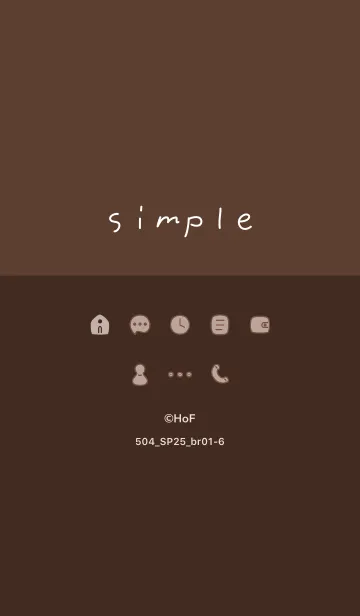 [LINE着せ替え] 504_25_ブラウン1-6の画像1