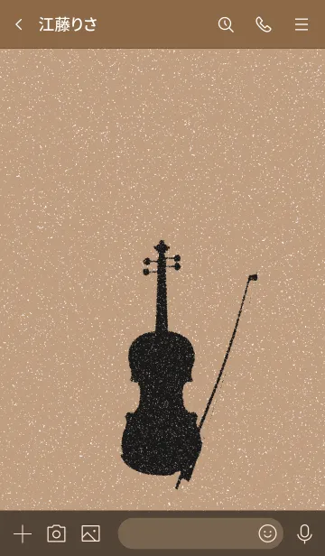 [LINE着せ替え] バイオリンのスタンプ風素材1の画像3