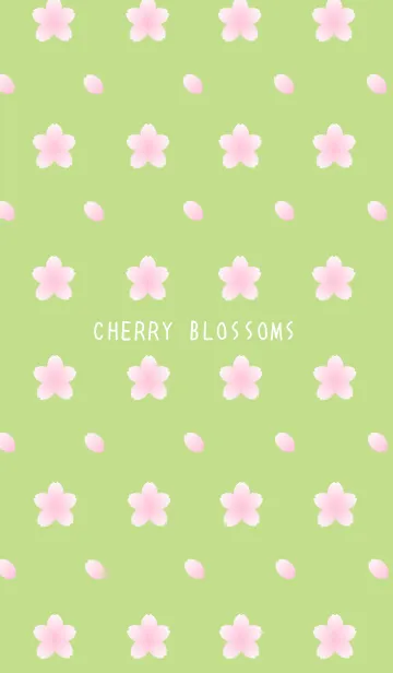 [LINE着せ替え] 桜の着せかえ 緑色の画像1