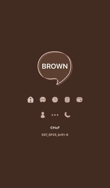 [LINE着せ替え] 507_25_ブラウン1-6の画像1