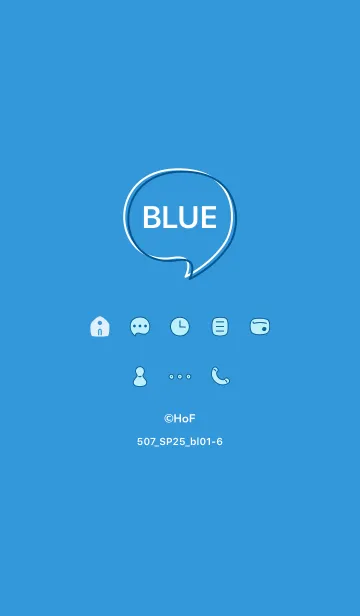 [LINE着せ替え] 507_25_ブルー1-6の画像1