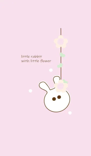 [LINE着せ替え] little rabbit with little flower 75の画像1