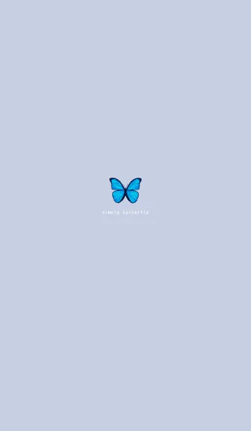 [LINE着せ替え] SIMPLE BUTTERFLY -青-の画像1