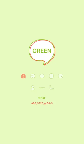 [LINE着せ替え] A06_26_グリーン4-3の画像1