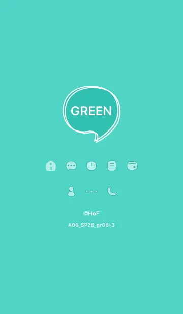 [LINE着せ替え] A06_26_グリーン8-3の画像1