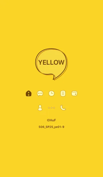 [LINE着せ替え] 506_25_イエロー1-9の画像1