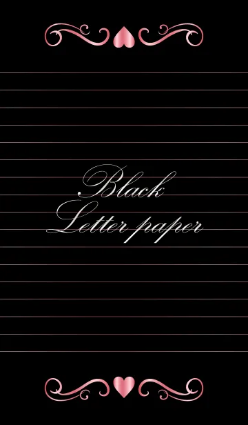 [LINE着せ替え] Black Letter paper *GLOSSYPINK 3*の画像1