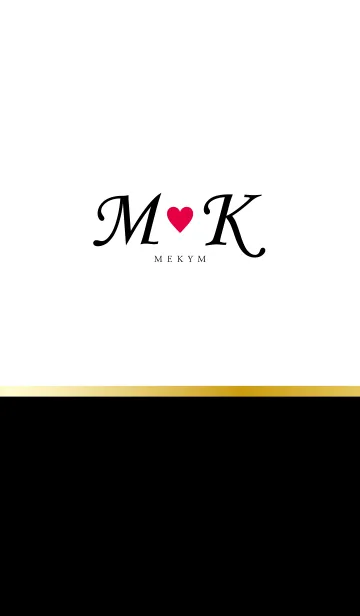 [LINE着せ替え] Love Initial M&Kイニシャル 2の画像1
