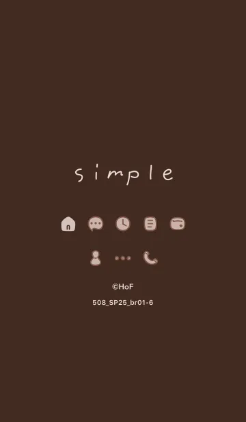 [LINE着せ替え] 508_25_ブラウン1-6の画像1