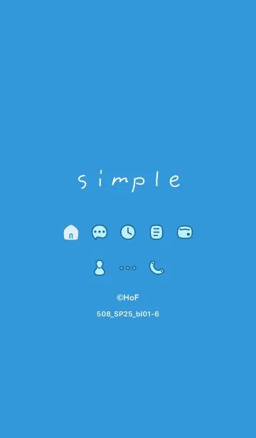 [LINE着せ替え] 508_25_ブルー1-6の画像1