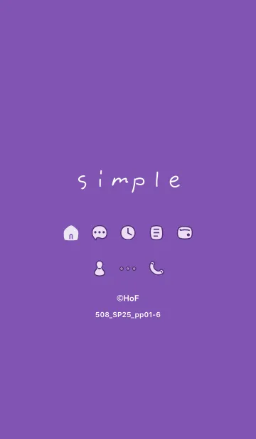 [LINE着せ替え] 508_25_パープル1-6の画像1