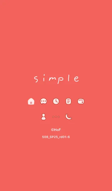 [LINE着せ替え] 508_25_レッド1-6の画像1