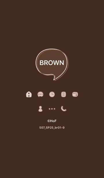 [LINE着せ替え] 507_25_ブラウン1-9の画像1