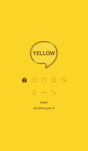 [LINE着せ替え] a07_25_イエロー1-9の画像1