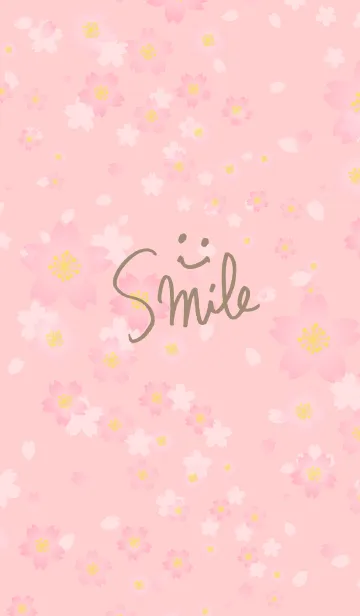 [LINE着せ替え] スマイル桜-ピンク16-の画像1