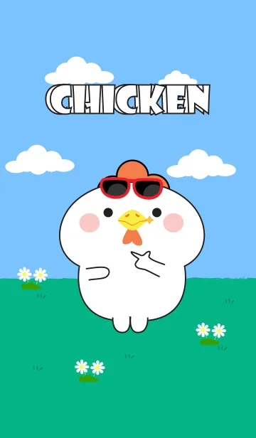 Be Cute White Chicken Theme (JP)の着せ替えメイン画像