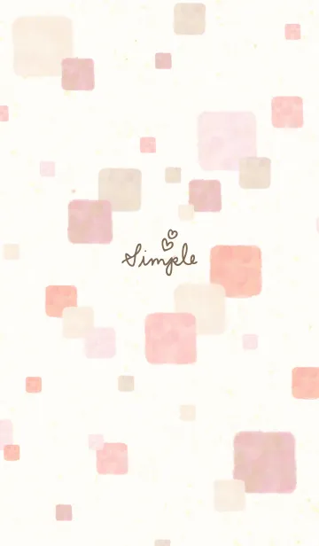 [LINE着せ替え] 水彩 四角 ピンク27の画像1