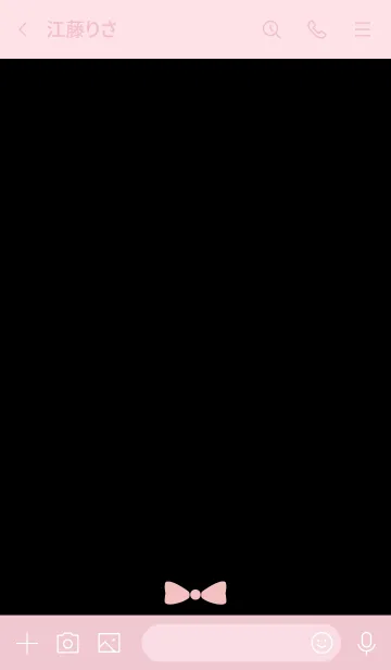 [LINE着せ替え] BORDER & RIBBON -Pink Ribbon 4-の画像3