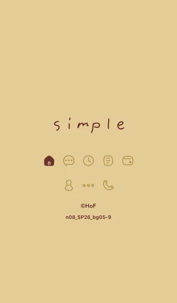 [LINE着せ替え] n08_26_ベージュ5-9の画像1