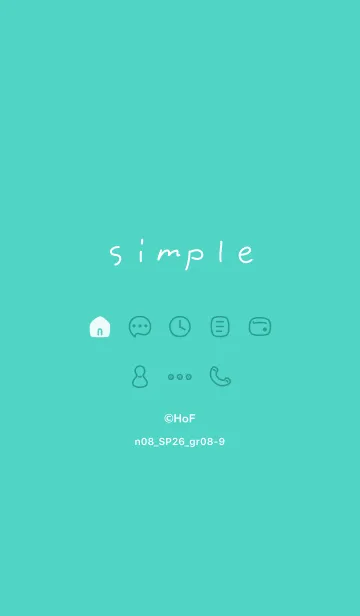 [LINE着せ替え] n08_26_グリーン8-9の画像1