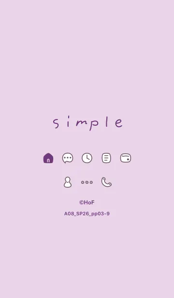 [LINE着せ替え] A08_26_パープル3-9の画像1