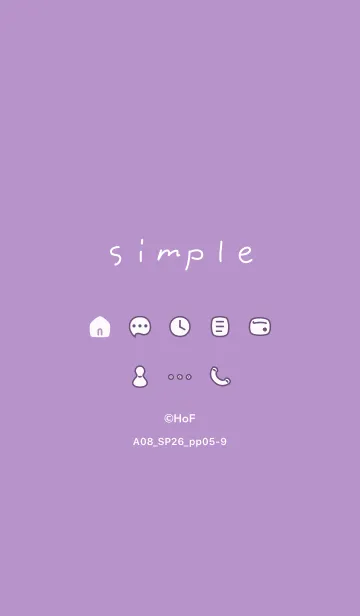 [LINE着せ替え] A08_26_パープル5-9の画像1