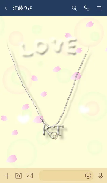 [LINE着せ替え] イニシャル K&T（さくら）SAKURA.2の画像3