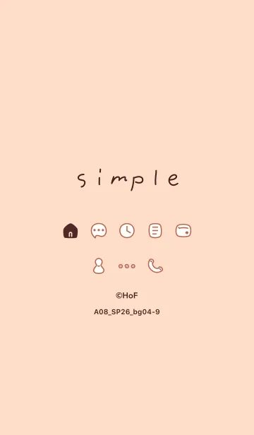 [LINE着せ替え] A08_26_ベージュ4-9の画像1