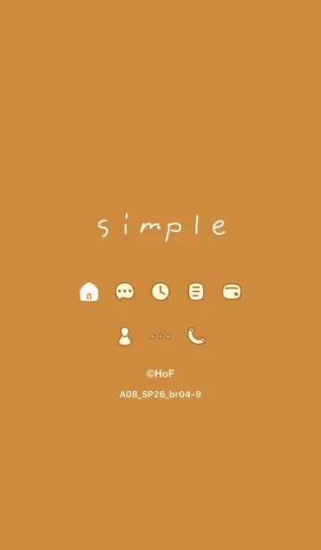 [LINE着せ替え] A08_26_ブラウン4-9の画像1